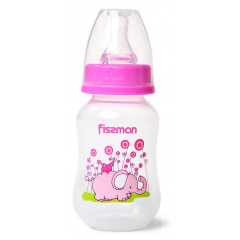 Бутылочка для кормления детская Baby Розовый слоник 125 мл Fissman DP43970 Тернопіль