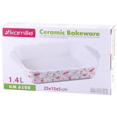 Форма для запекания Kamille Mirlinda 25х15х5см керамическая DP37148 Ізмаїл