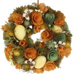 Декоративный венок подвесной Orange Flowers Ø24cm Bona DP118248 Київ