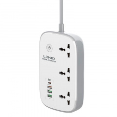 Подовжувач з USB 2 м Ldnio SCW3451 3USB Type-C 3 розетки QC Wi-Fi White Київ