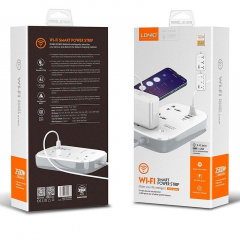 Подовжувач з USB 2 м Ldnio SCW3451 3USB Type-C 3 розетки QC Wi-Fi White Київ