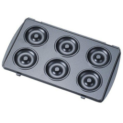 Сендвичница мультипекарь 6-в-1 Domotec MS-7706 Черный + Серебристый Чернігів