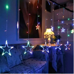 Гірлянда Bailong STAR CURTAIN 12M MULTI Зірки Мультикольорові Тернопіль