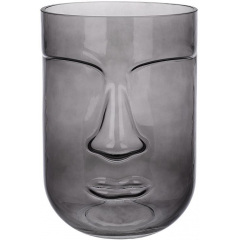 Скляна ваза BonaDi Face 15х20 см Сірий DP233174 Житомир