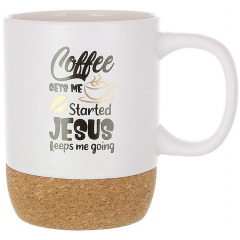 Чашка с пробковым основанием BonaDi Coffee Time 400 мл Разноцветный DP231732 Одесса