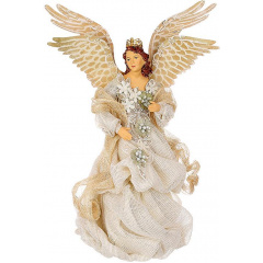 Статуэтка Christmas White Angel с цветами 23х14х33 см BonaDi Разноцветный DP231182 Запорожье