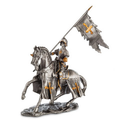 Настольная мини фигурка Воин на коне 9.5 см Veronese Серебристый AL229099 Кропивницкий