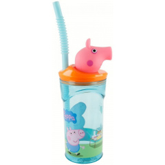 Склянка для дітей з трубочкою 360 мл Stor Peppa Pig (48666) Харків