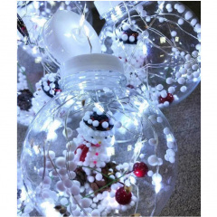 Світлодіодна гірлянда Xmas M-1 Copper Curtain Ball Lamp 3 х 1.5 м Теплий білий Балаклія