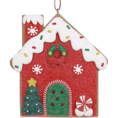 Ялинкові іграшки набір BonaDi Gingerbread house 10х11х1.5 см Різнокольоровий 12 шт DP232252 Одеса