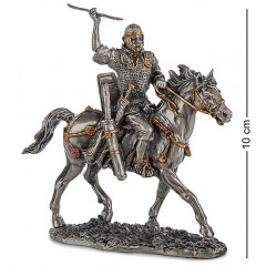 Настольная мини фигурка Воин на коне 10х9.5 см Veronese Серебристый AL229118 Умань