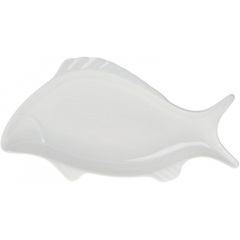 Блюдо фарфоровое White Fish 36см белое DP97718 BonaDi Одеса