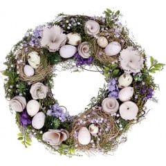 Декоративный венок подвесной Purple Flowers Ø31cm Bona DP118250 Івано-Франківськ