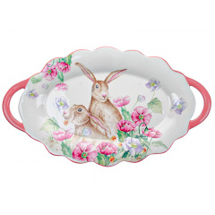 Сервировочное блюдо Bunnies in flowers Lefard AL84697 Кропивницький