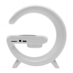 Ночник RGB 3в1 + Bluetooth колонка та бездротова зарядка G63 Smart Small White CNV Київ
