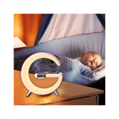 Ночник RGB 3в1 + Bluetooth колонка та бездротова зарядка G63 Smart Small White CNV Київ
