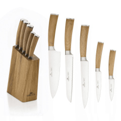 Набір з 5 кухонних ножів та підставки Gerlach Natur (5901035499676) Бородянка