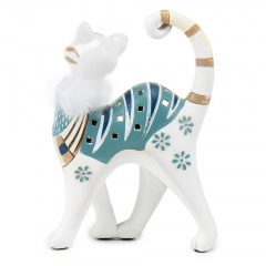 Фігурка інтер'єрна White cat 23 см ArtDeco AL117948 Біла Церква