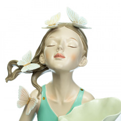 Фігурка Girl in green 32х20х13 см Lefard AL97902 Білий Оріхів