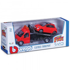 Игровой набор Bburago Автоперевозчик с машинкой Fiat Red OL32845 Одеса