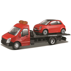 Игровой набор Bburago Автоперевозчик с машинкой Fiat Red OL32845 Одеса