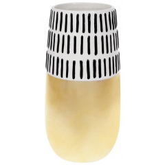 Ваза ceramic Kamarin 25.5см Black смуги із золотом Bona DP67929 Полтава