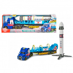 Іграшкова вантажівка Dickie Toys Тягач Mack Космічна місія з причепом та ракетою 41 см Синій (IG-OL185860) Київ
