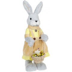 Фигурка интерьерная Rabbit with a basket 20x16x59 см Bona DP118202 Белая Церковь