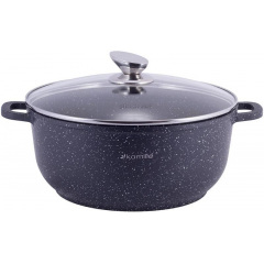 Набор 3 кастрюли Landes Black 2.3л 4.5л 6.5л с двумя прихватками Kamille DP36495 Київ