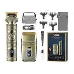 Набор для стрижки волос беспроводной VGR V-649 8813 Gold Винница