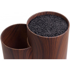 Бревно для ножей пластиковая двойная Kamille Brash Stand Wood 225 мм Коричневый DP38291 Ужгород