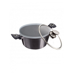 Каструля з кришкою 30 см 8 л Berlinger Haus Metallic Line Carbon Pro Edition (BH-6924) Фастів