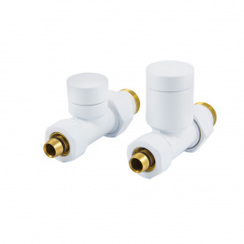 Термостатический комплект Schlosser Elegant GZ 1/2x15 mm Cu прямой, белый (604200021)