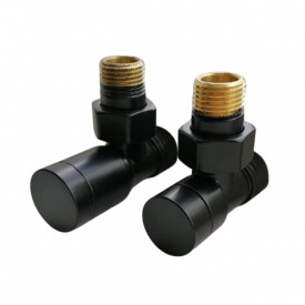 Термостатический комплект Schlosser Elegant GZ 1/2x15 mm Cu угловой, черный (604200001.RAL90051)