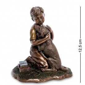 Статуэтка декоративная Мальчик с собачкой Veronese AL32488