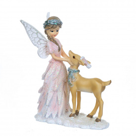 Фигурка декоративная Девочка с олененком Lefard AL98494