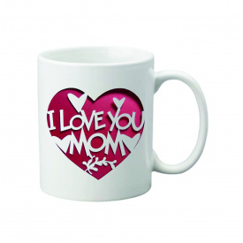 Чашка з принтом Vivay I love you mom 330 мл Білий (hub_i7kqwm)