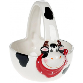 Конфетница ceramic Коровка Глория с ручкой, 400мл Bona DP66854