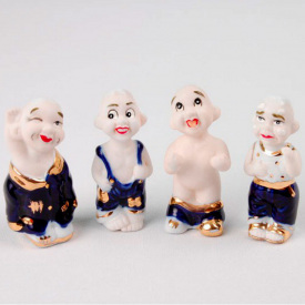 Статуэтка декоративная Клоуны 4 шт 6 см Lefard AL30474