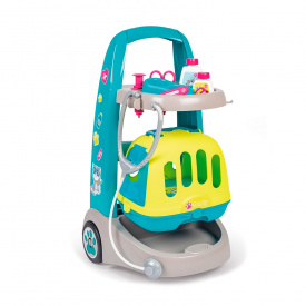 Детский медицинский набор Ветеринарная на колесиках с котиком и переноской Smoby IG-OL185836