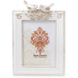 Фоторамка BonaDi Синички для фото 15х20 см Бело-золотой DP68312