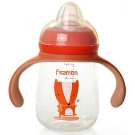 Бутылочка для кормления детская Baby Хитрый лис 260 мл с ручками Fissman DP43977