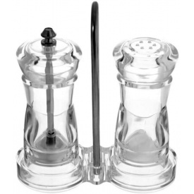 Мельнички для специй+подставка Kamille Mill 2 шт Прозрачный (DP186660)