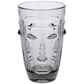 Стаканы Wigo 6 штук 330ml из серого полупрозрачного стекла DP218243 BonaDi