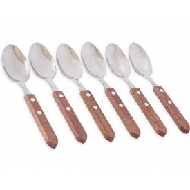 Набор Kamille 6 столовых ложек Natural Treasure с деревянными ручками DP41185