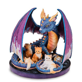 Інтер'єрна фігурка Дракон прийомна сімя Veronese 13 см Різнокольоровий AL229267