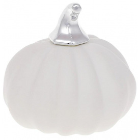 Декоративная фигурка Pumpkin белый мат с серебром DP87197 BonaDi