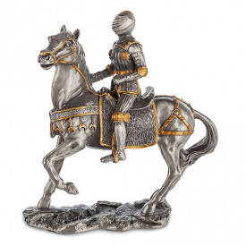 Настільна міні фігурка Середньовічний воїн на коні 9 см Veronese Різнокольоровий AL229117