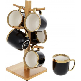 Набір чайний на стійці BonaDi Golden Line Різнокольоровий 6 шт DP119217