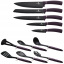 Кухонный набор с подставкой 12 предметов Berlinger Haus Purple Eclipse Collection (BH-6258) Черновцы